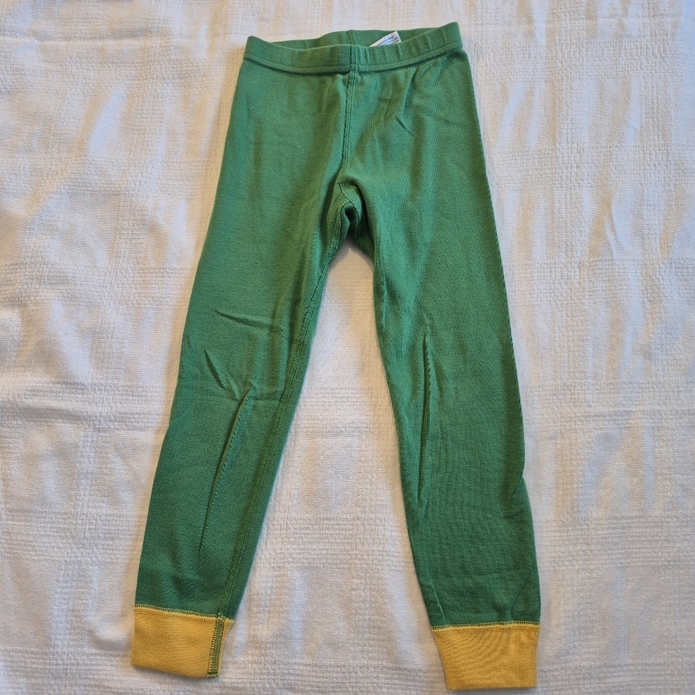 Hanna Andersson boys size 100 or 4 green pajama bottoms VGUC